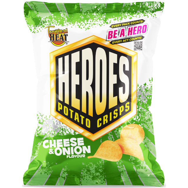 Tropical Heroes Cheese Onions Crisps 40G